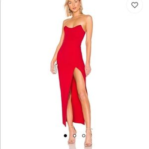 Superdown Red formal slit dress
